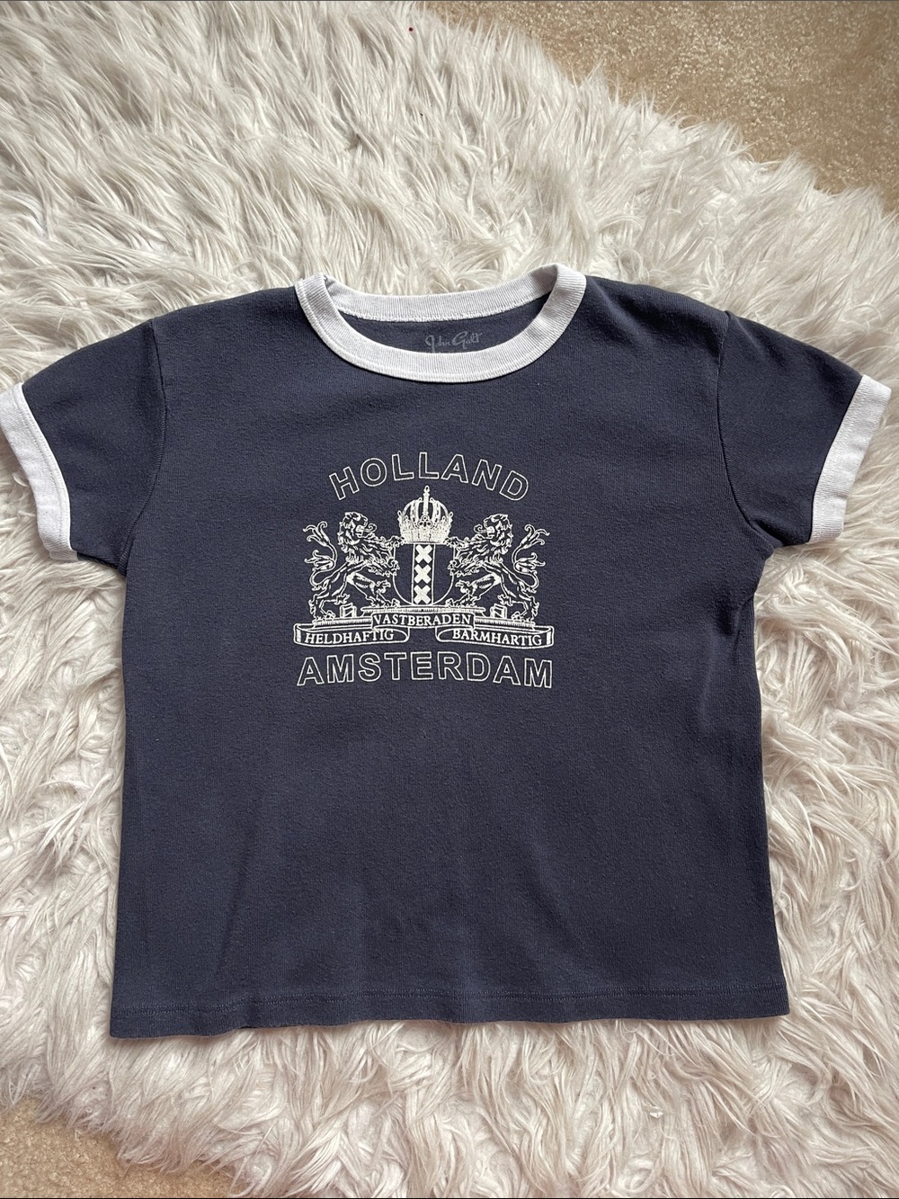 Holland Amsterdam Navy Ringer Tee
